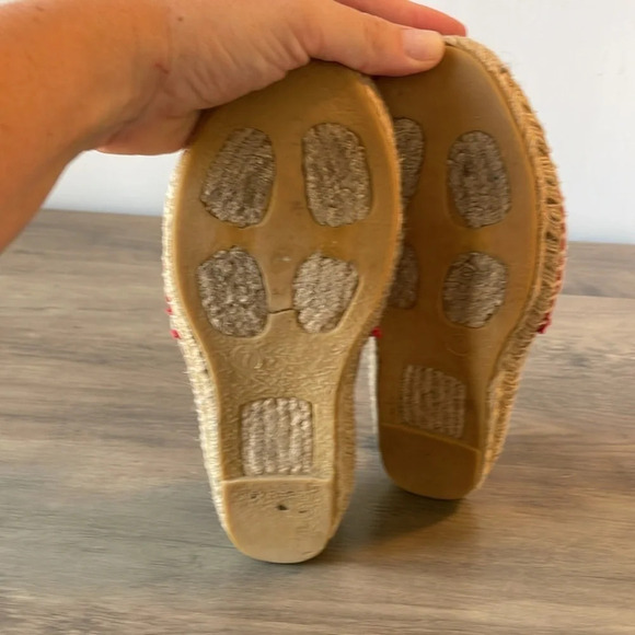 Tory Burch, women’s 7, tan and red summer espadrille flats, good condition - Picture 12 of 13